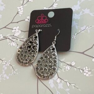 Paparazzi | Silver Teardrop Earrings Boho Classic
